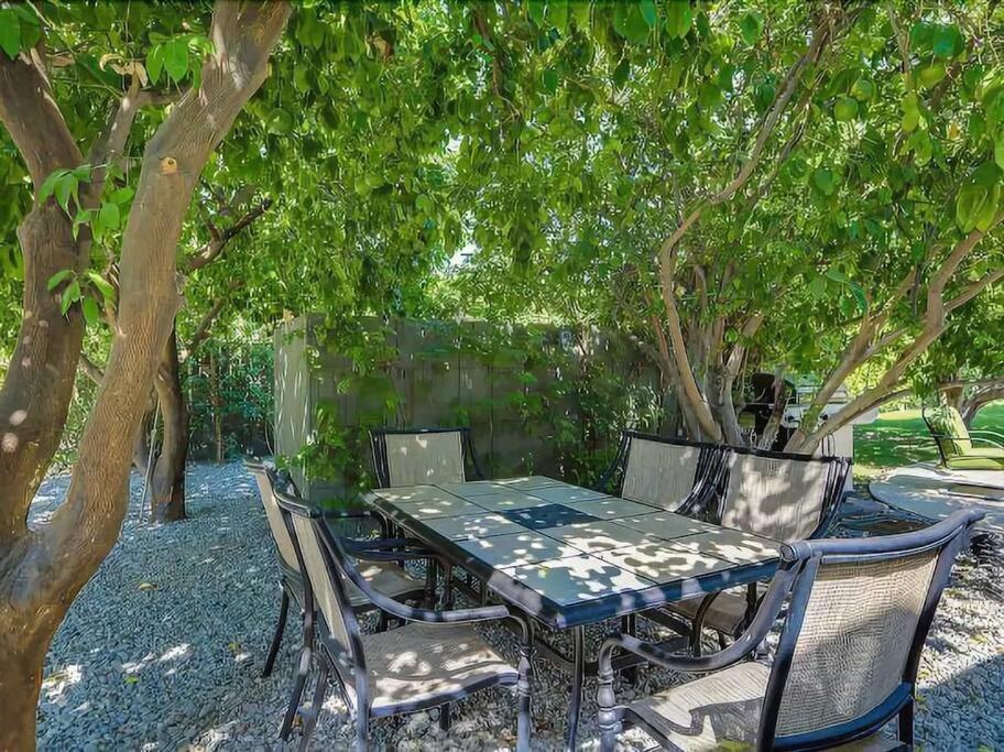 Serene 4 Bed 3 Bath Heated Pool Natural Backyard Heart Of Palm Springs Exterior photo